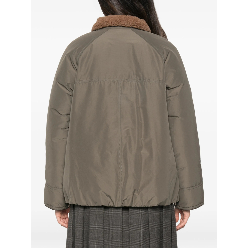 Shearling-Trimmed Padded Cotton-Blend Down Jacket