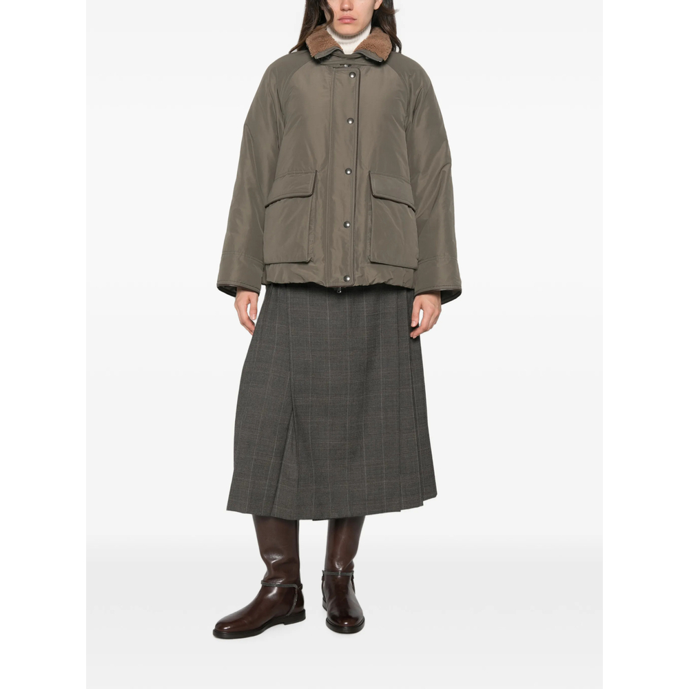 Shearling-Trimmed Padded Cotton-Blend Down Jacket