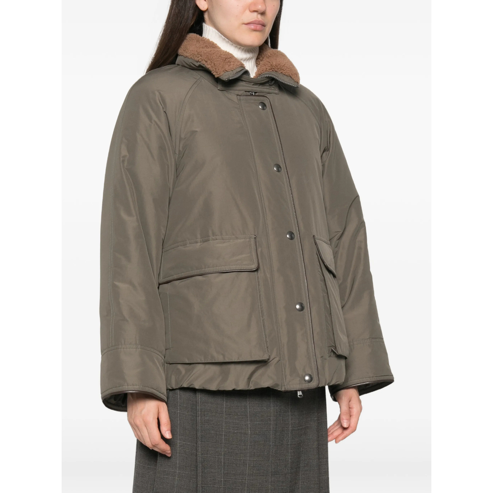 Shearling-Trimmed Padded Cotton-Blend Down Jacket