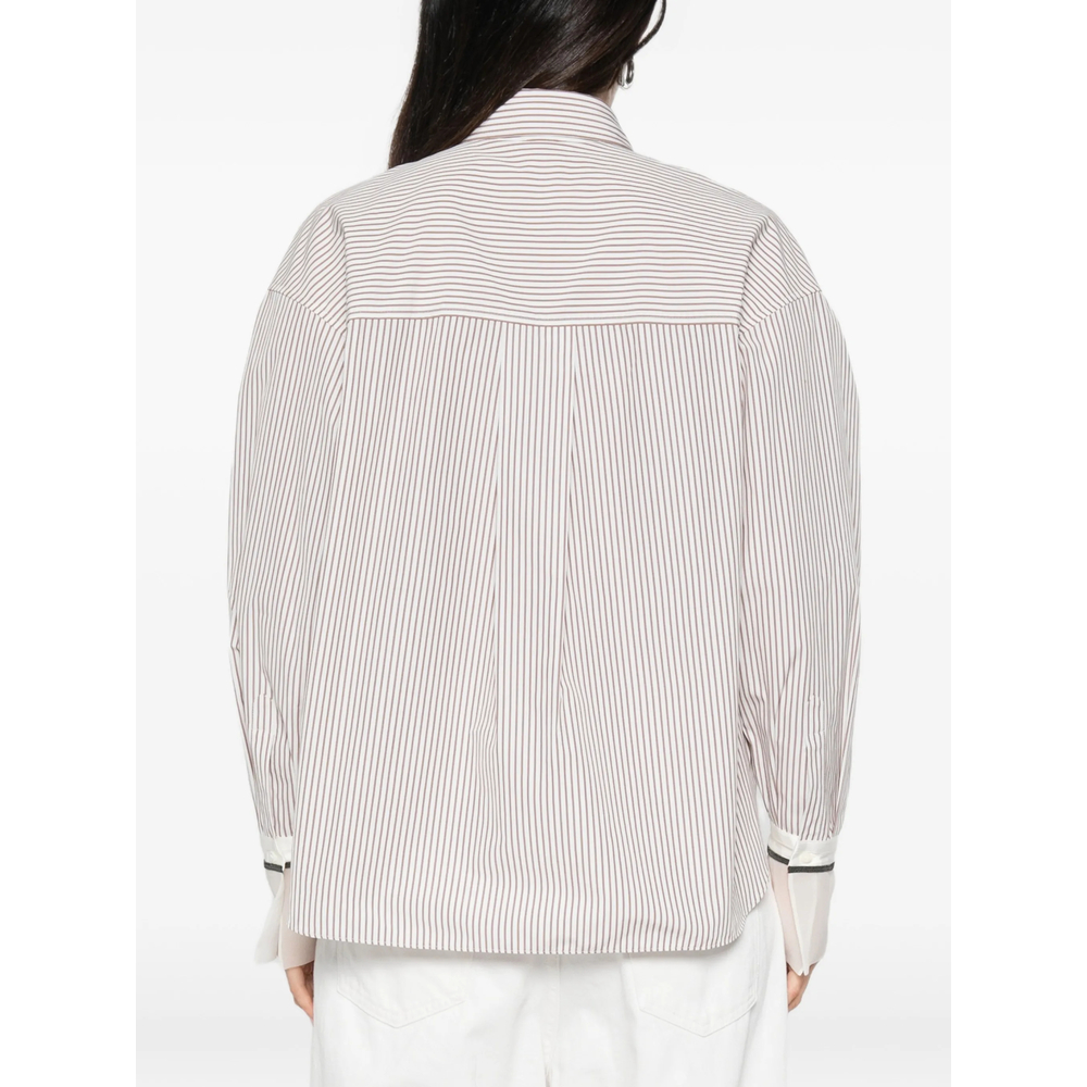 Vertical-Stripe Long-Sleeve Shirt