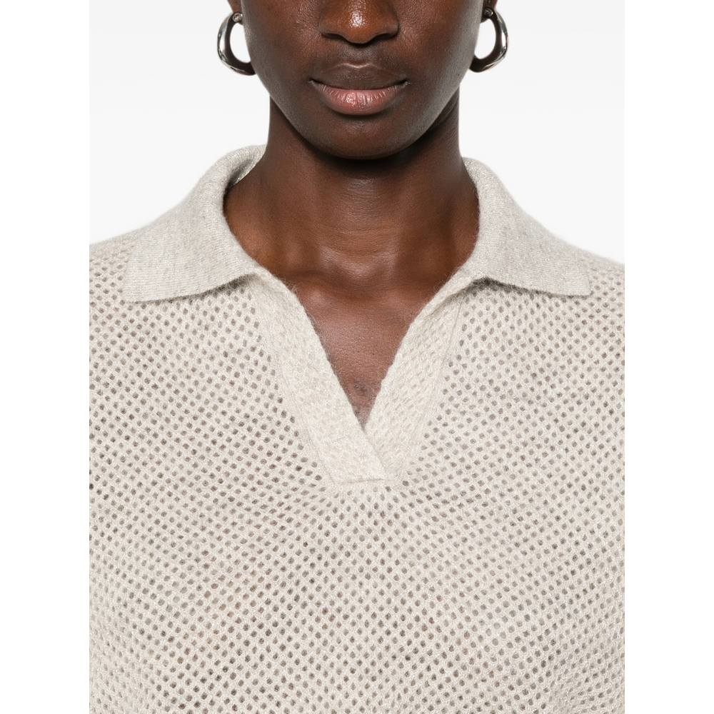 Perforated-Knit Sweater