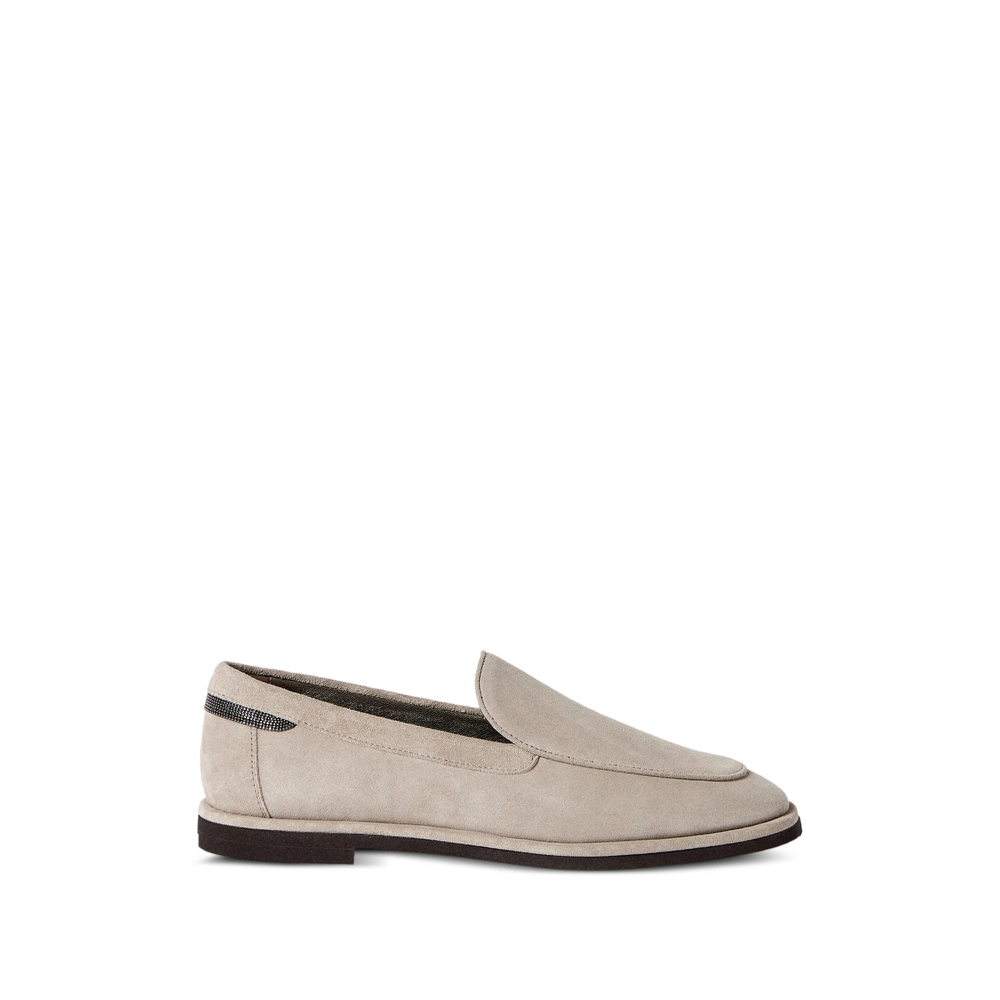 Brunello Cucinelli Monili-embellished Suede Loafers