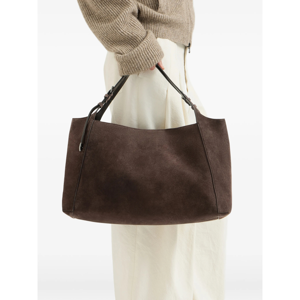 Sartorial Shopper Bag In Suede