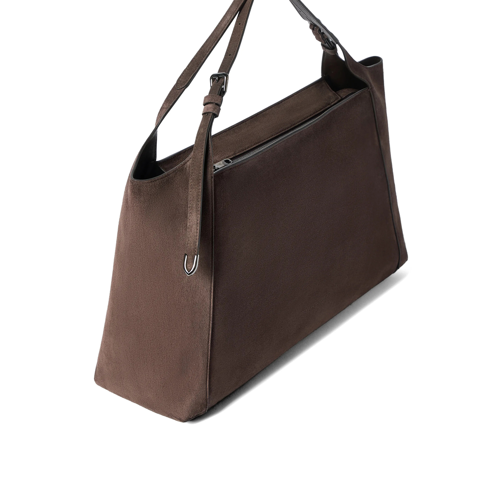 Sartorial Shopper Bag In Suede