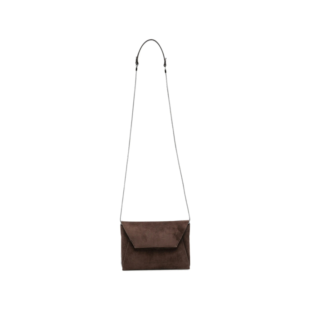 Brunello Cucinelli Suede Chain-link Cross Body Bag