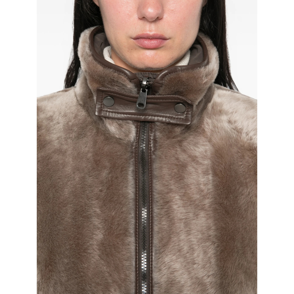 Shearling-Trim Reversible Jacket