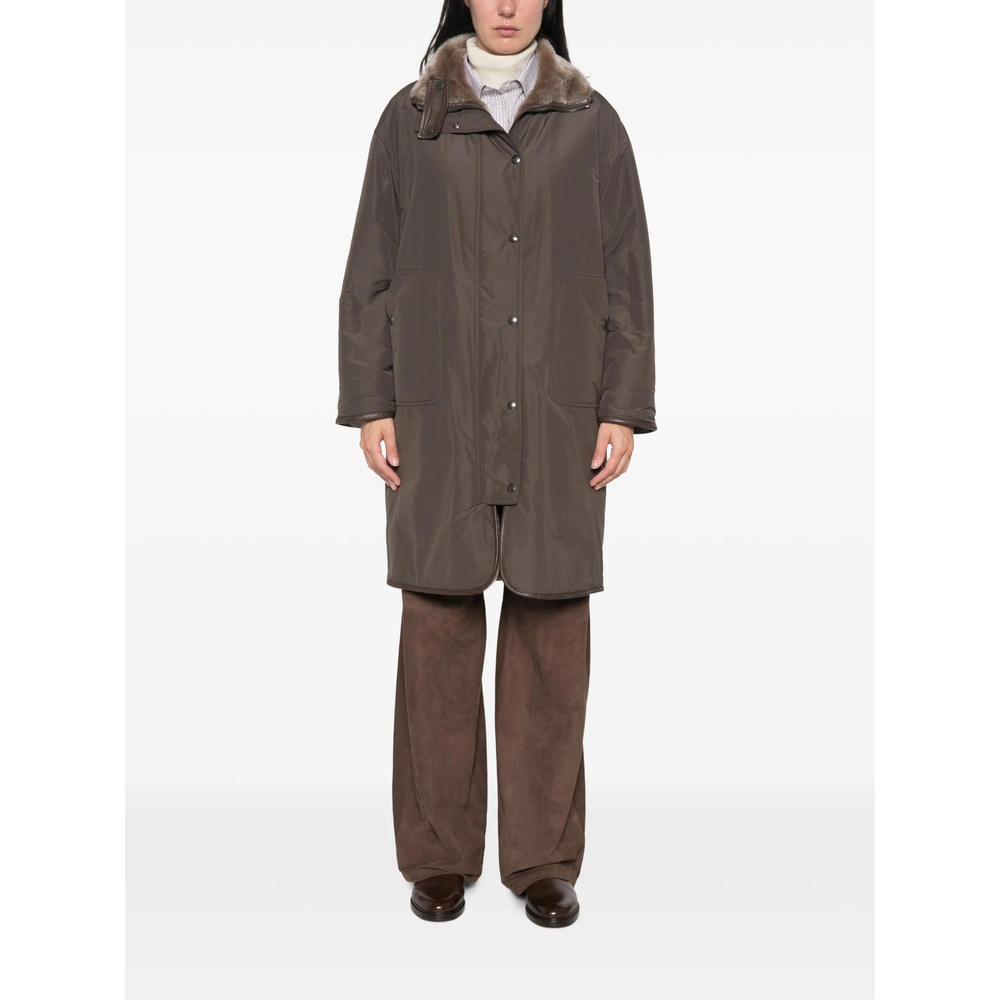 Shearling-Trim Reversible Jacket