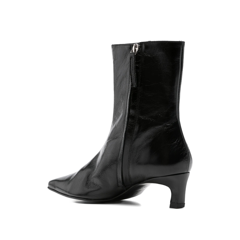 Pointed-Toe Kitten-Heel Boots