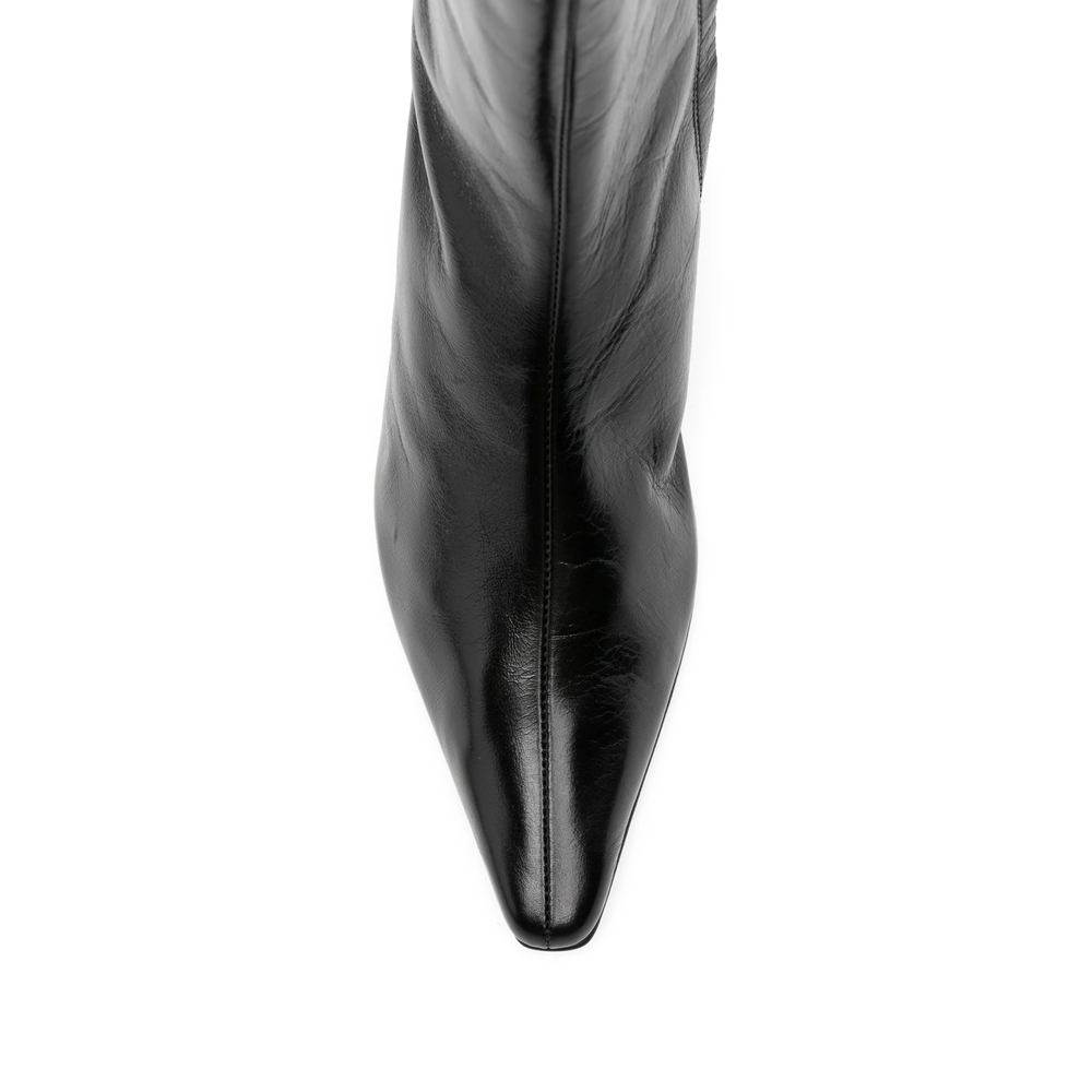 Pointed-Toe Kitten-Heel Boots