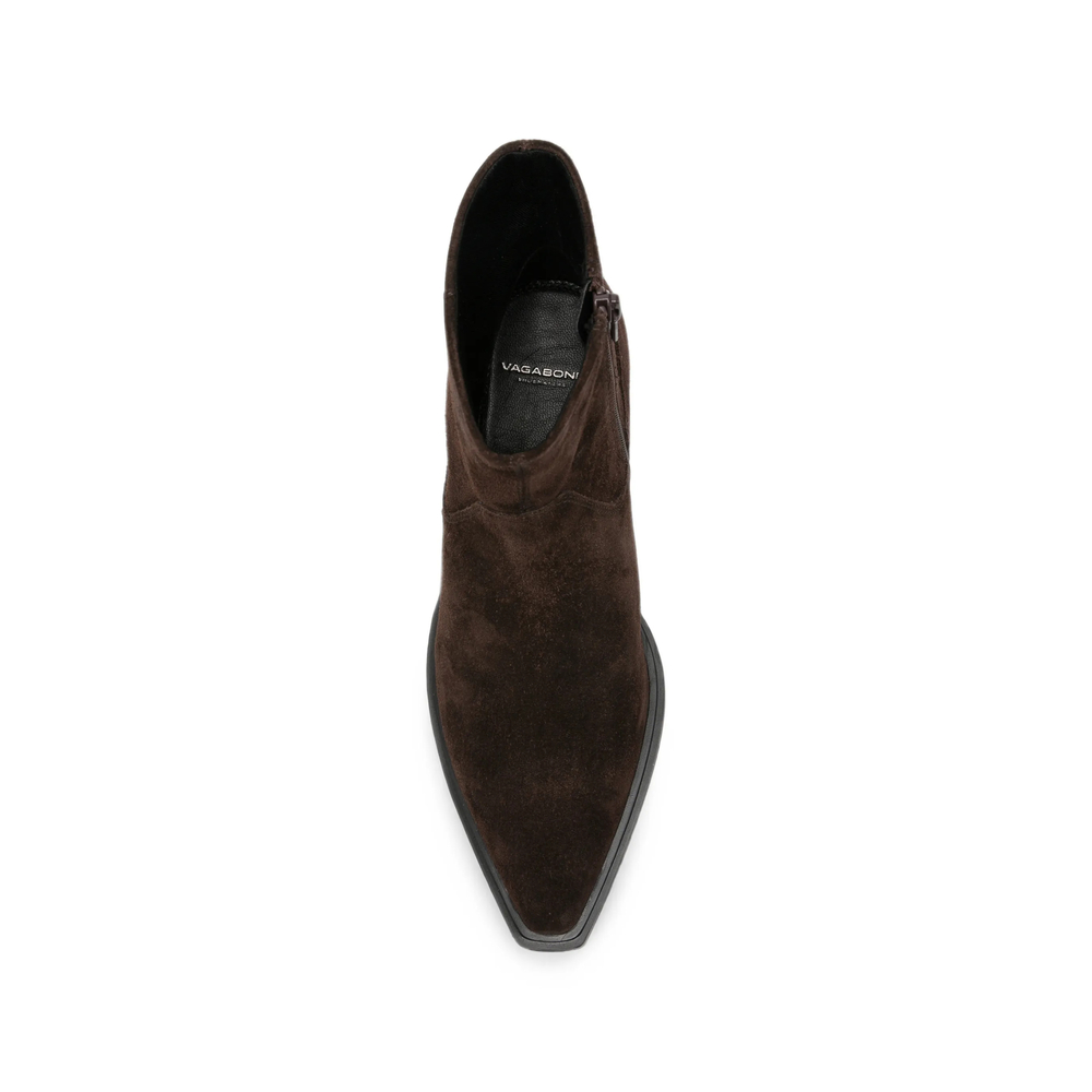 Suede Pointed-Toe Ankle Boots