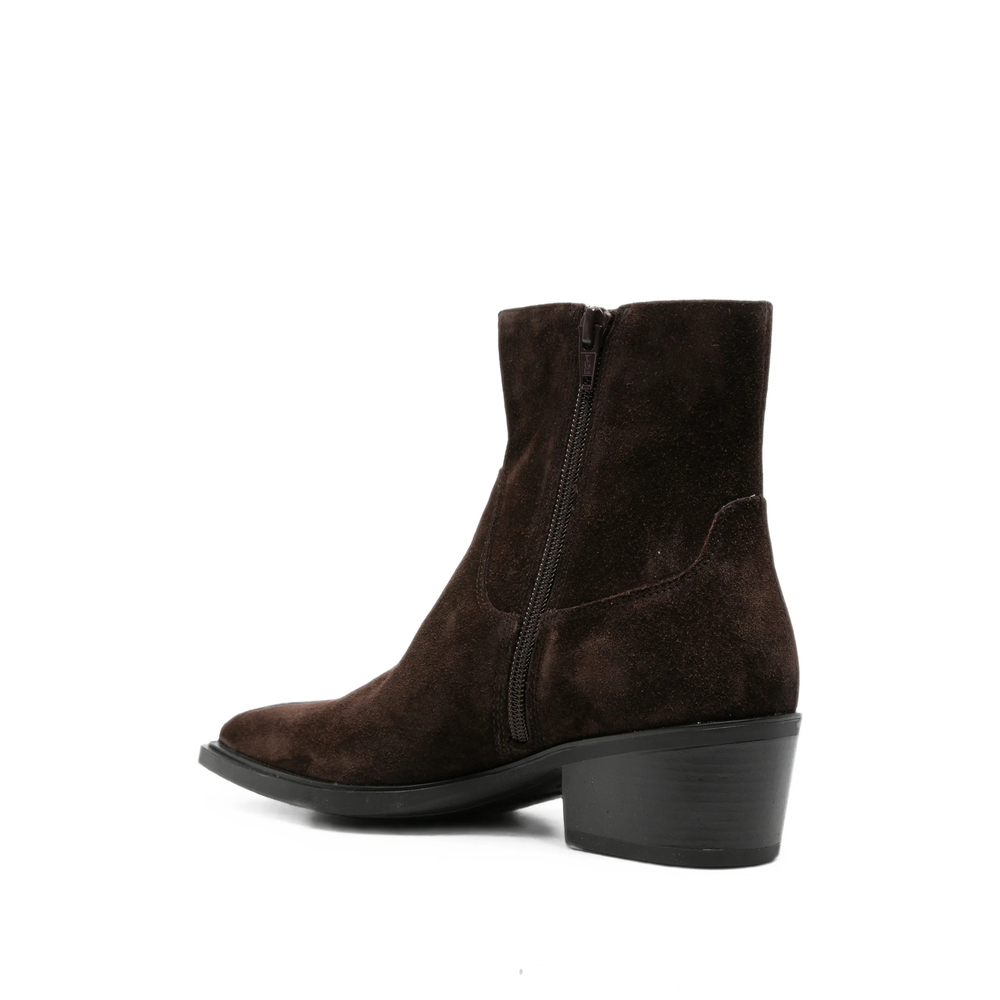 Suede Pointed-Toe Ankle Boots