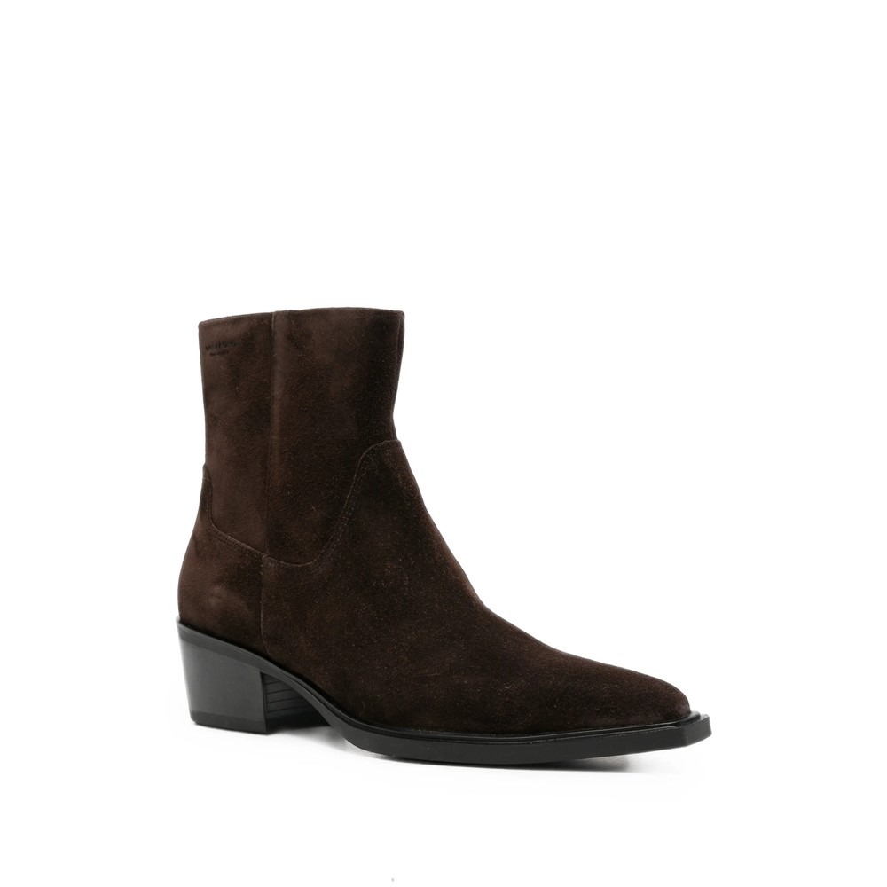 Suede Pointed-Toe Ankle Boots