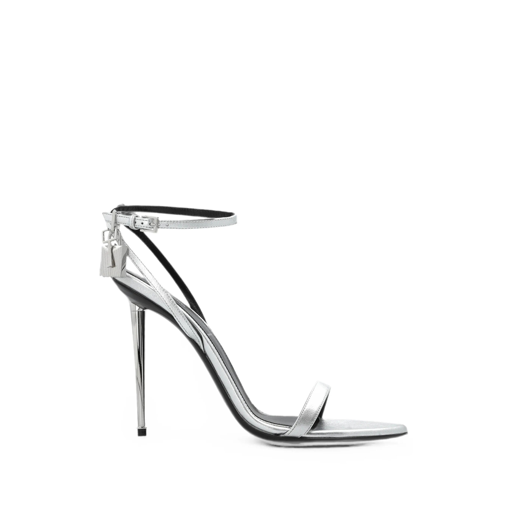 Tom Ford Padlock-detail Metallic Sandals