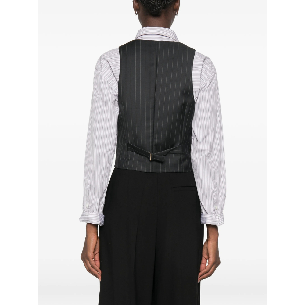 Chalk Stripe Wool Mohair Waistcoat