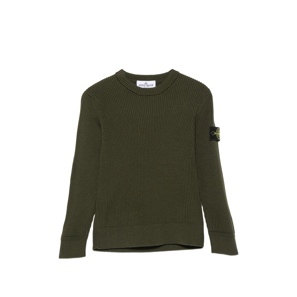 Stone Island Compass-patch Ribbed Sweater