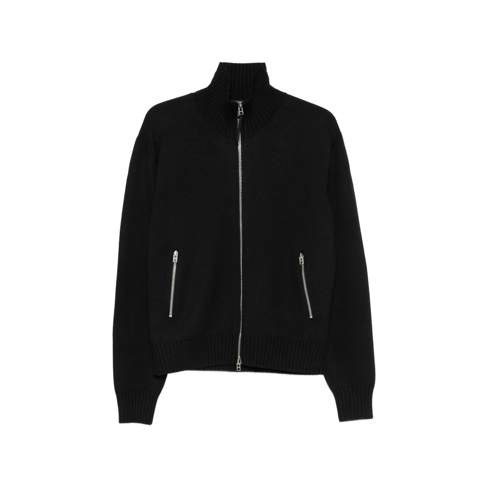 Tom Ford Leather-patch Zip-up Cardigan