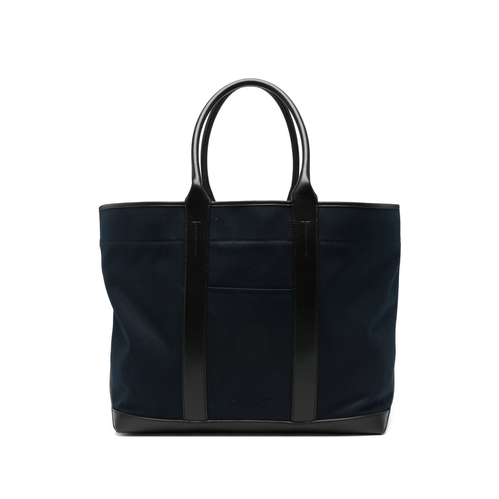 Tom Ford Leather-trimmed Canvas Tote Bag