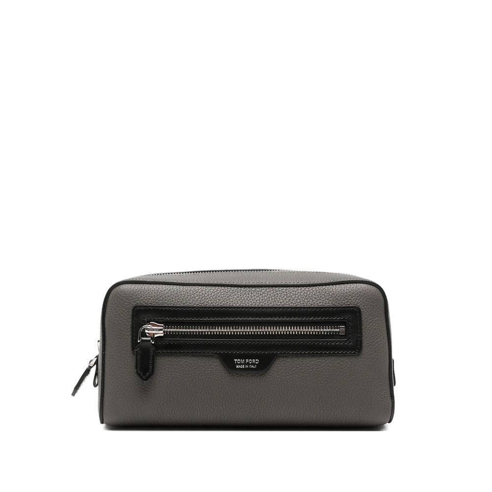Tom Ford Logo-plaque Pebbled Wash Bag