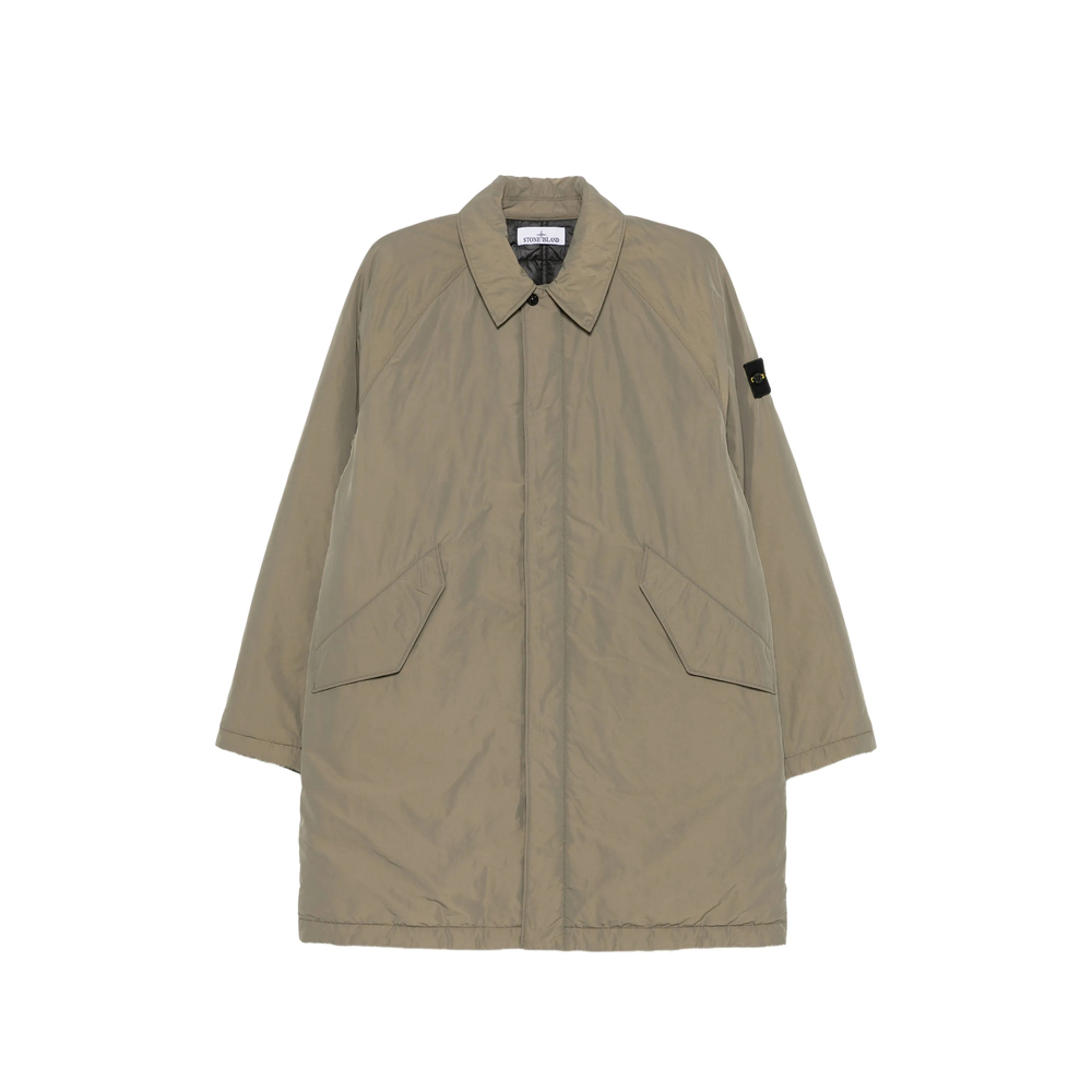 Stone Island Logo-patch Raglan-sleeve Coat