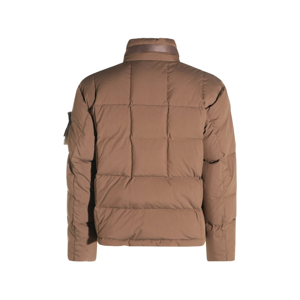 Quilted Logo-Patch Jacket
