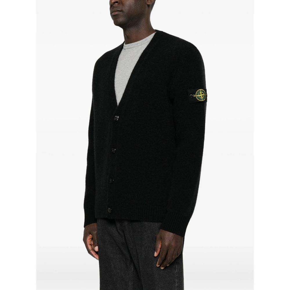 Logo-Patch V-Neck Cardigan