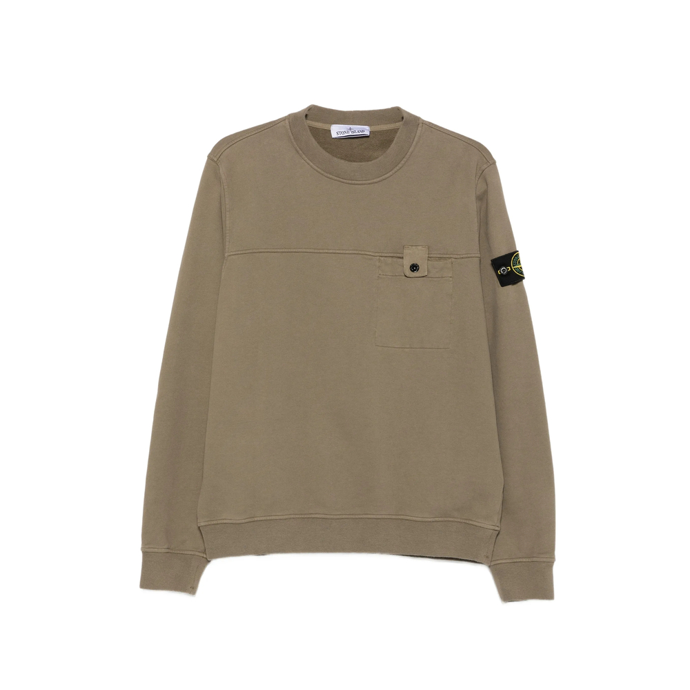 Stone Island Logo-patch Chest-pocket Sweatshirt