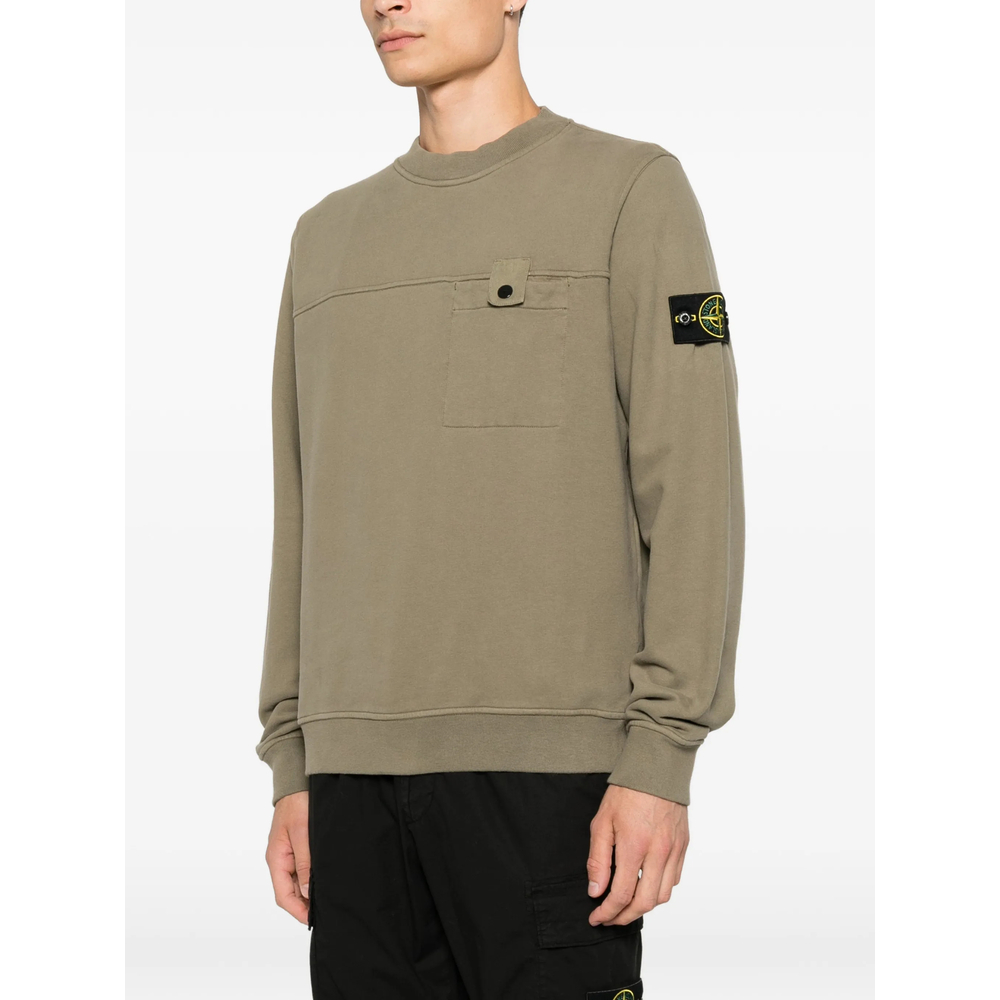 Logo-Patch Chest-Pocket Sweatshirt