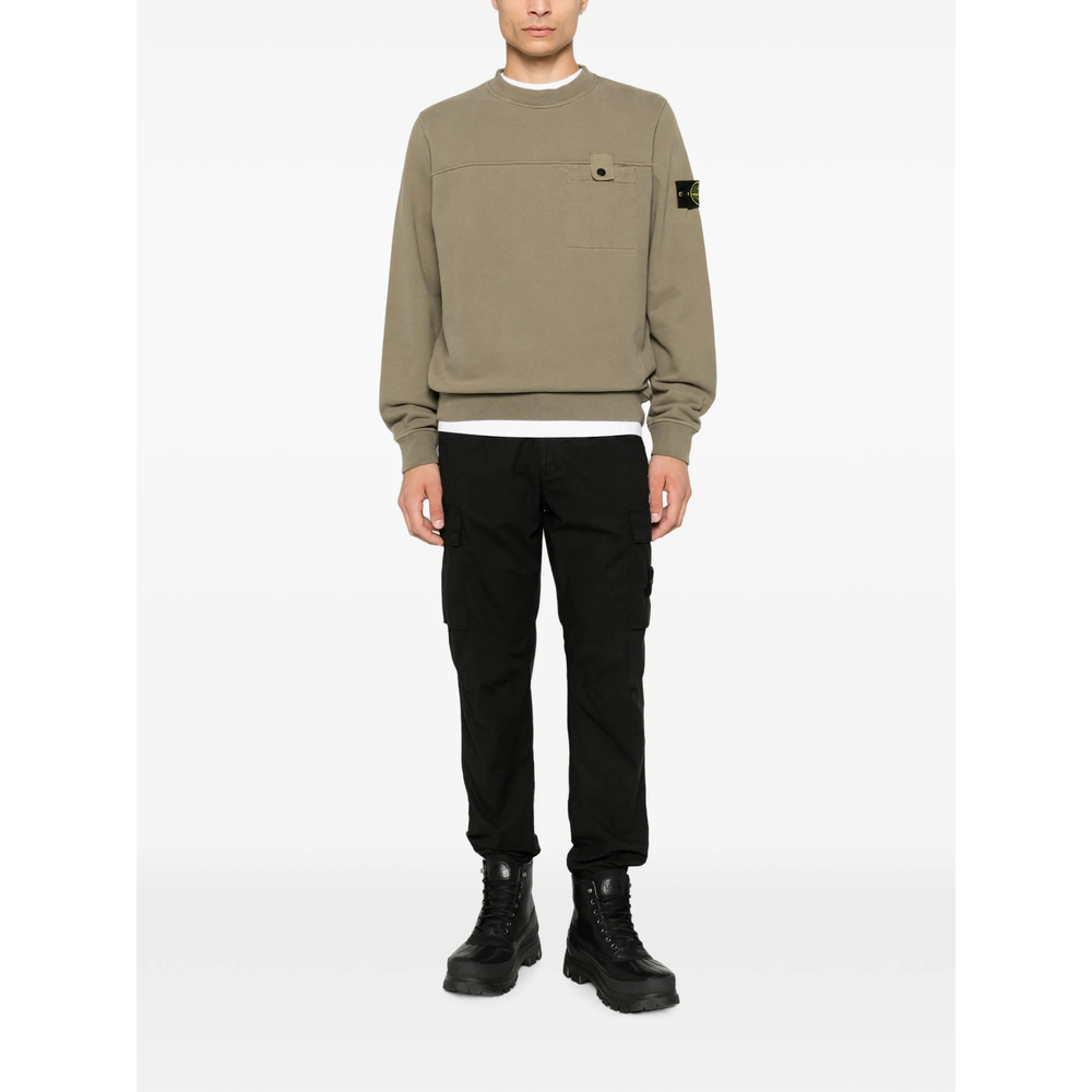 Logo-Patch Chest-Pocket Sweatshirt