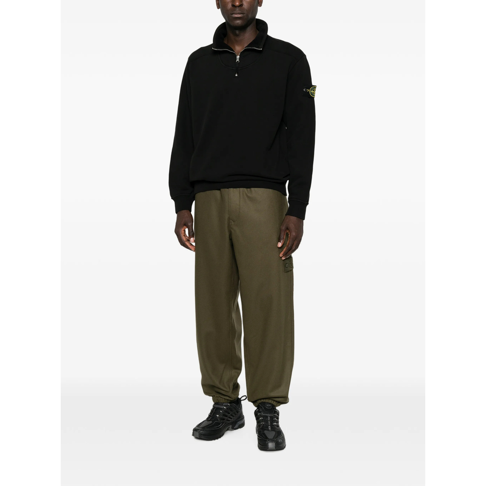 Compass-Patch Quarter-Zip Sweater