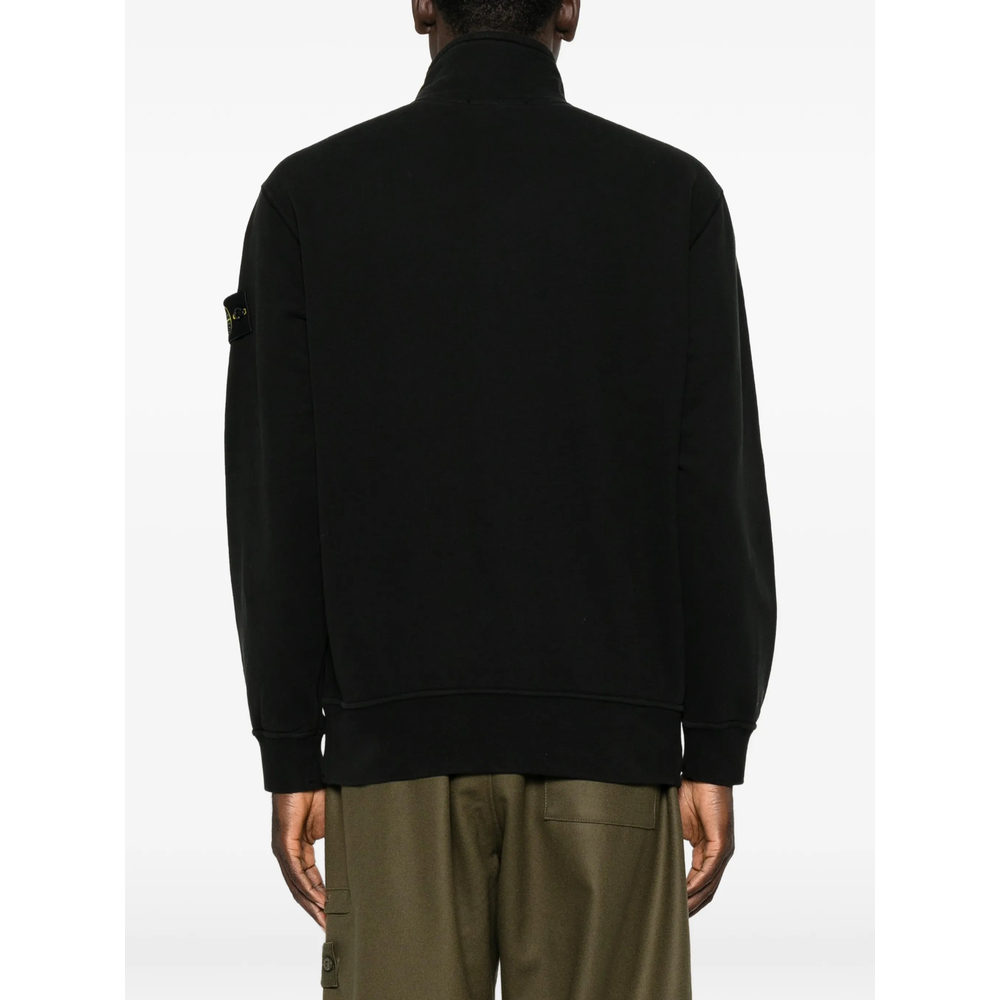 Compass-Patch Quarter-Zip Sweater