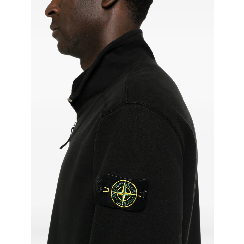 Compass-Patch Quarter-Zip Sweater