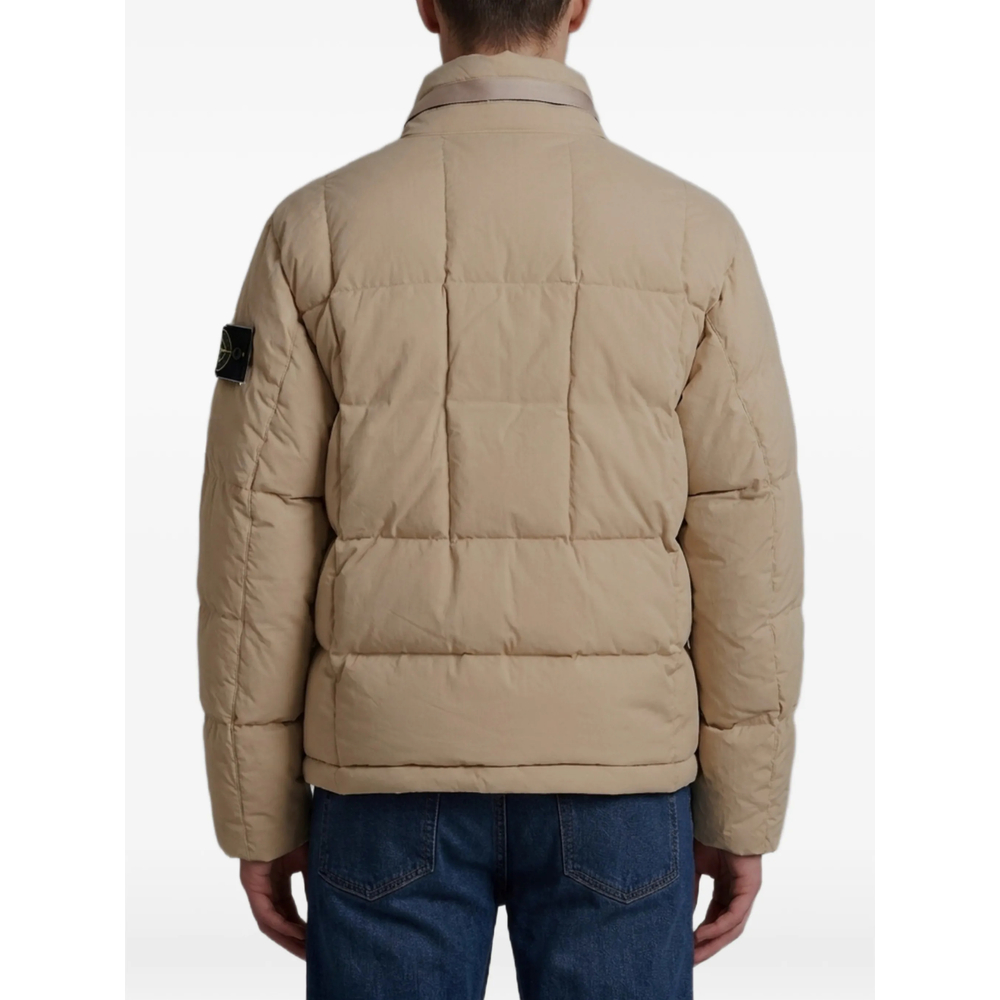 Quilted Logo-Patch Jacket