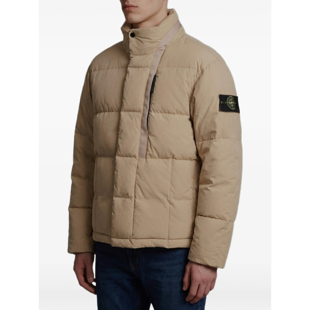 Quilted Logo-Patch Jacket