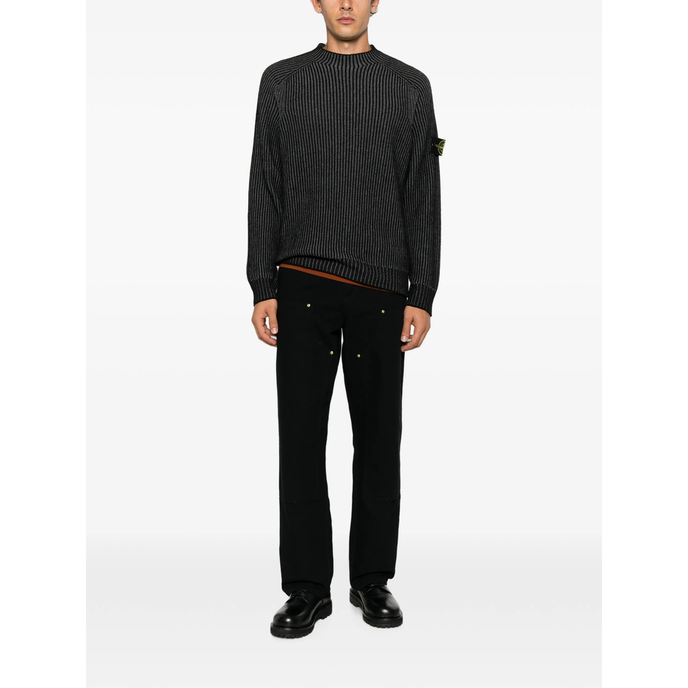 Ribbed-Knit Logo-Patch Sweater