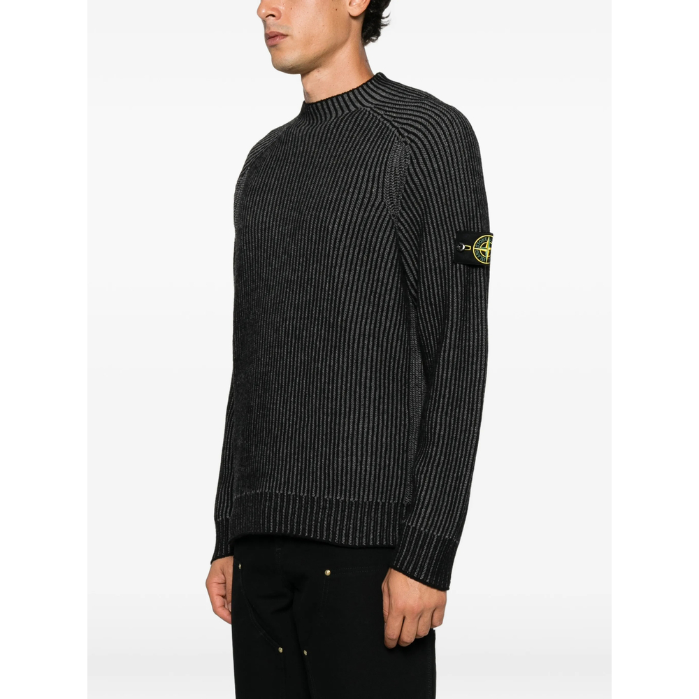 Ribbed-Knit Logo-Patch Sweater