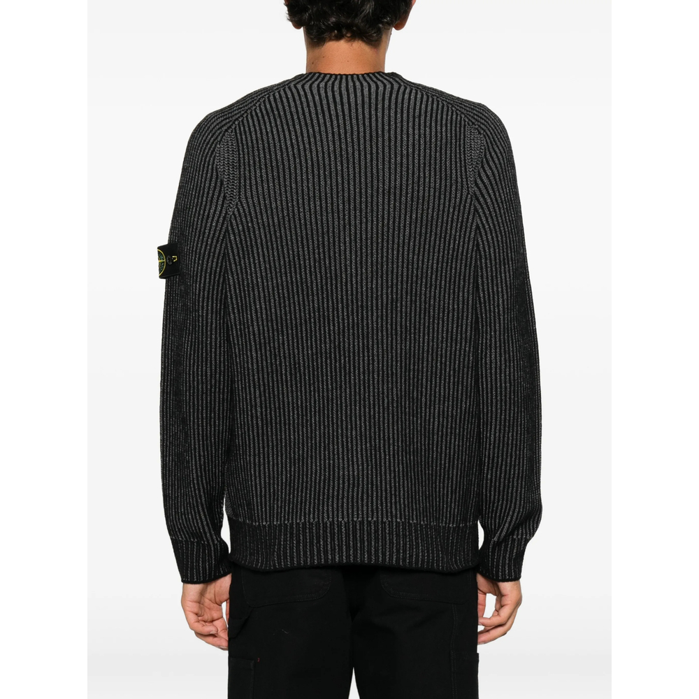 Ribbed-Knit Logo-Patch Sweater