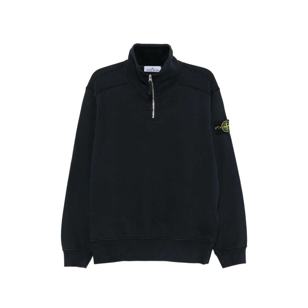 Felpa Quarter-Zip Logo-Patch Sweater
