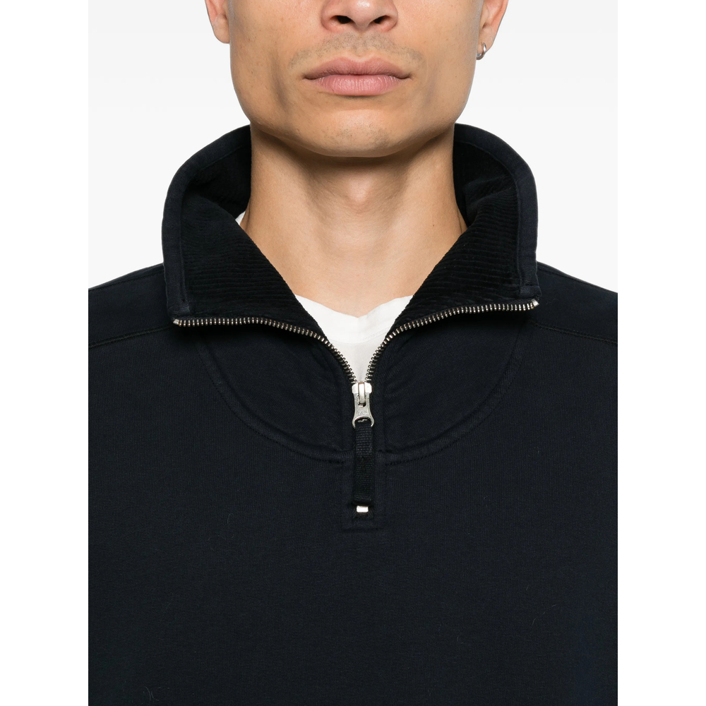 Felpa Quarter-Zip Logo-Patch Sweater