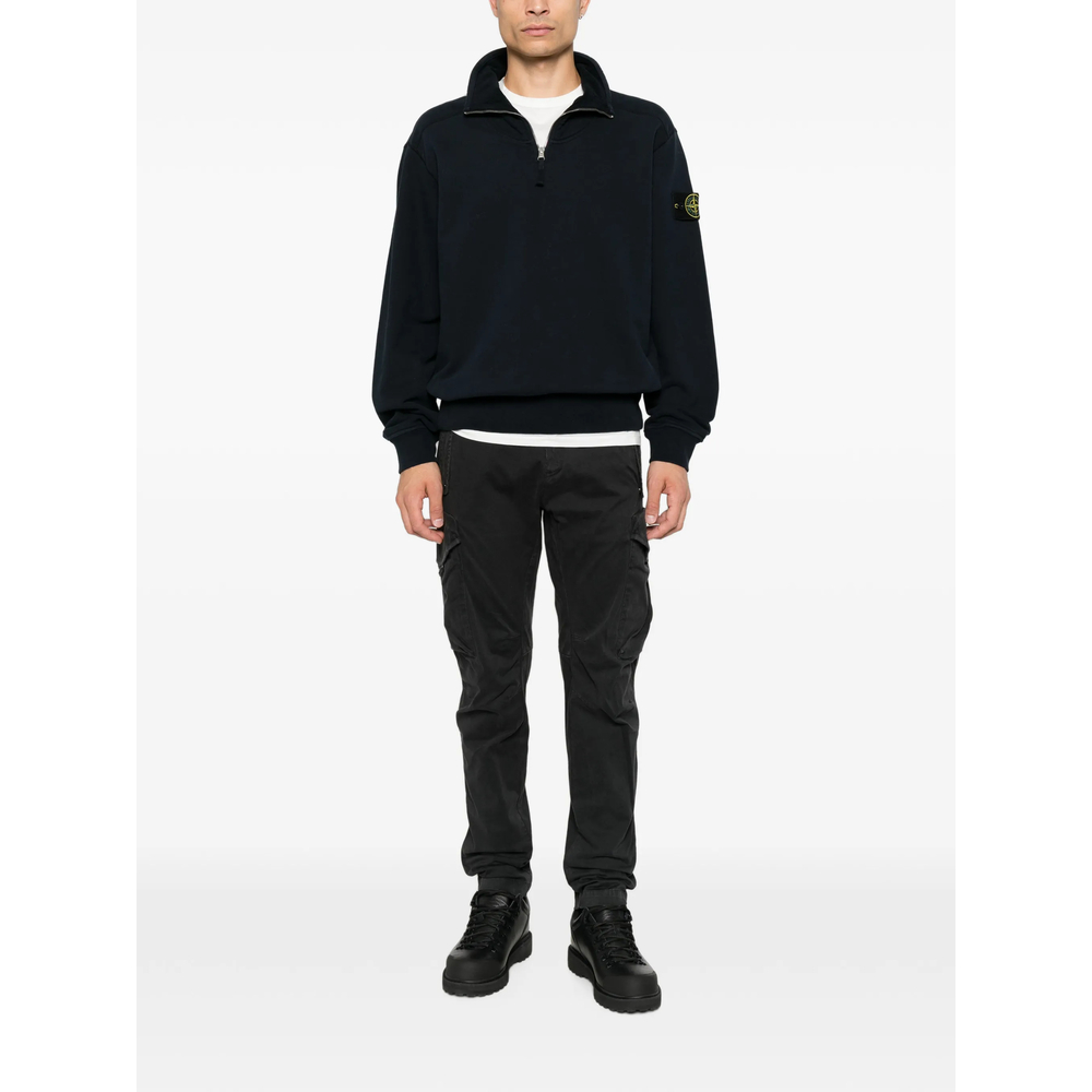 Felpa Quarter-Zip Logo-Patch Sweater