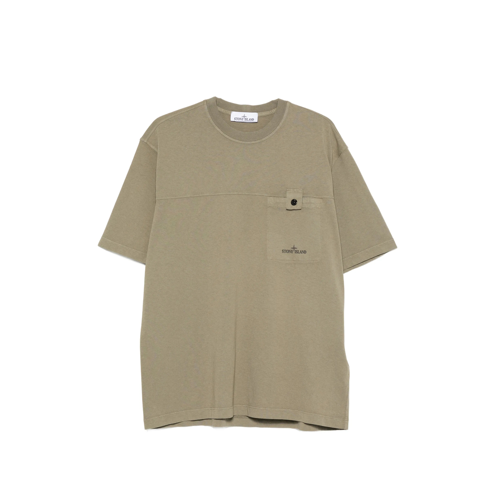 Stone Island Logo-print Chest-pocket T-shirt