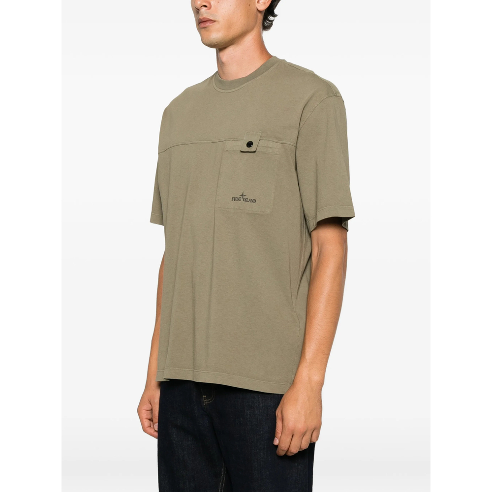 Logo-Print Chest-Pocket T-Shirt