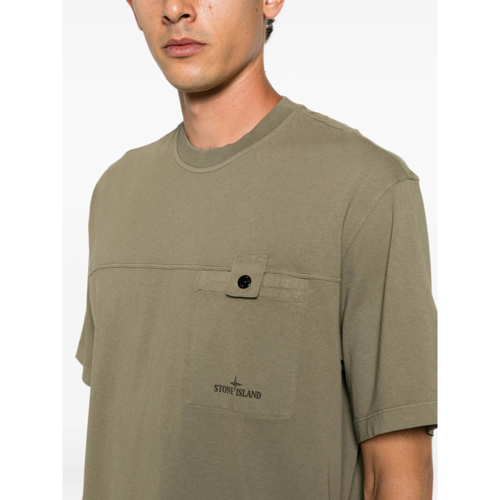 Logo-Print Chest-Pocket T-Shirt
