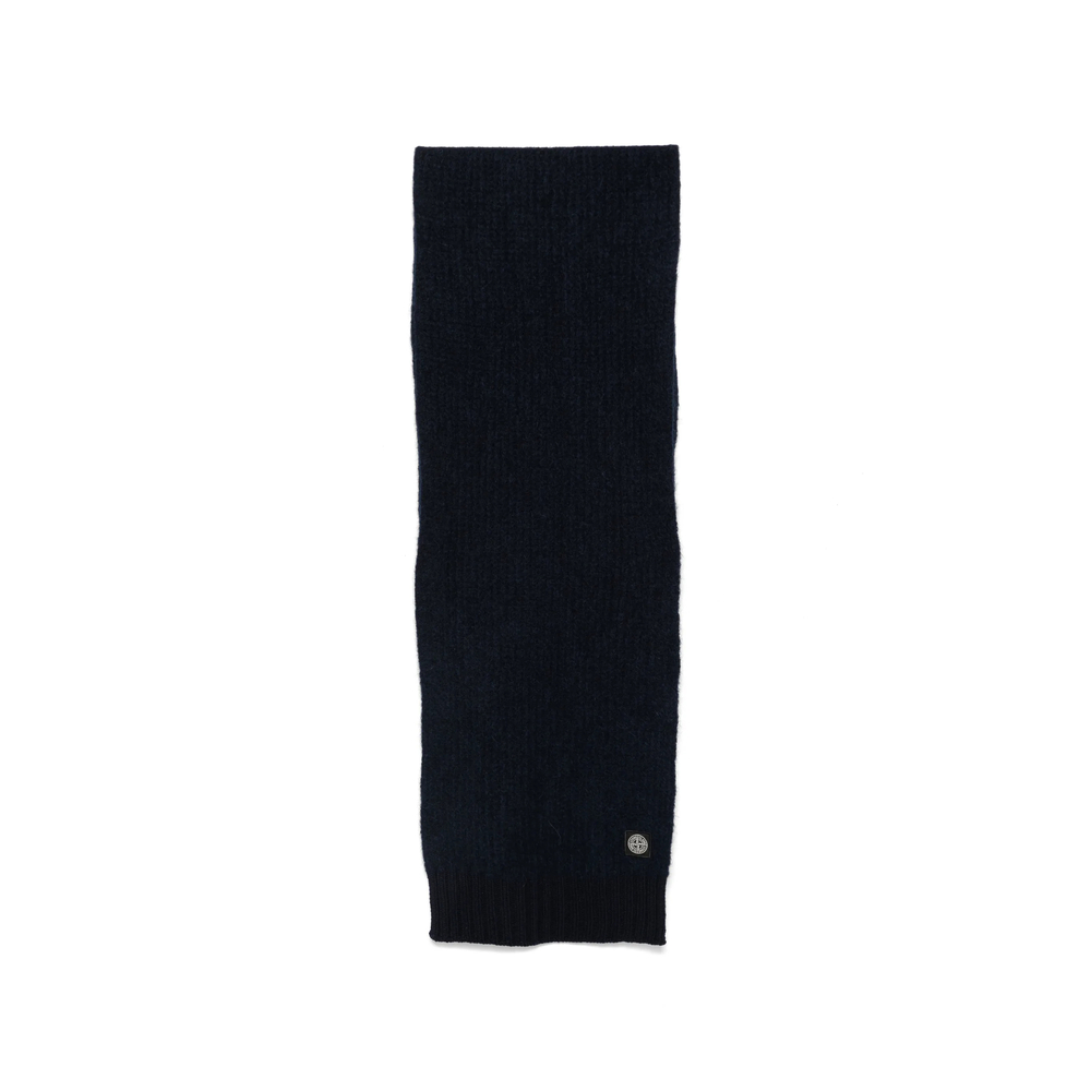 Stone Island Logo-patch Ribbed-knit Scarf