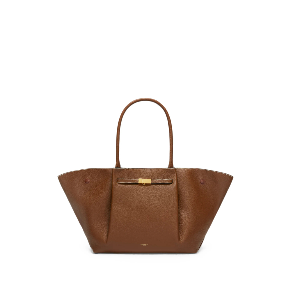 Demellier The New York Contrast-stitching Leather Tote Bag