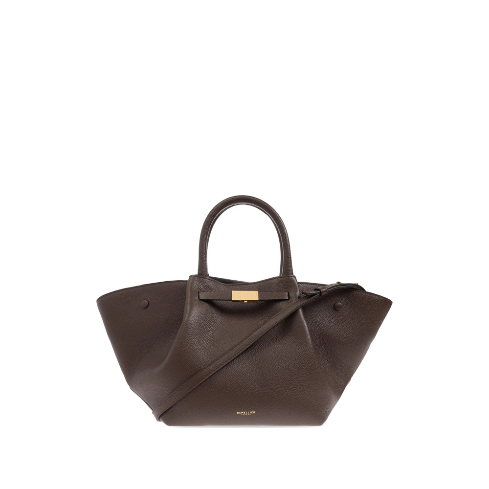 Demellier Midi New York Grained Leather Tote Bag