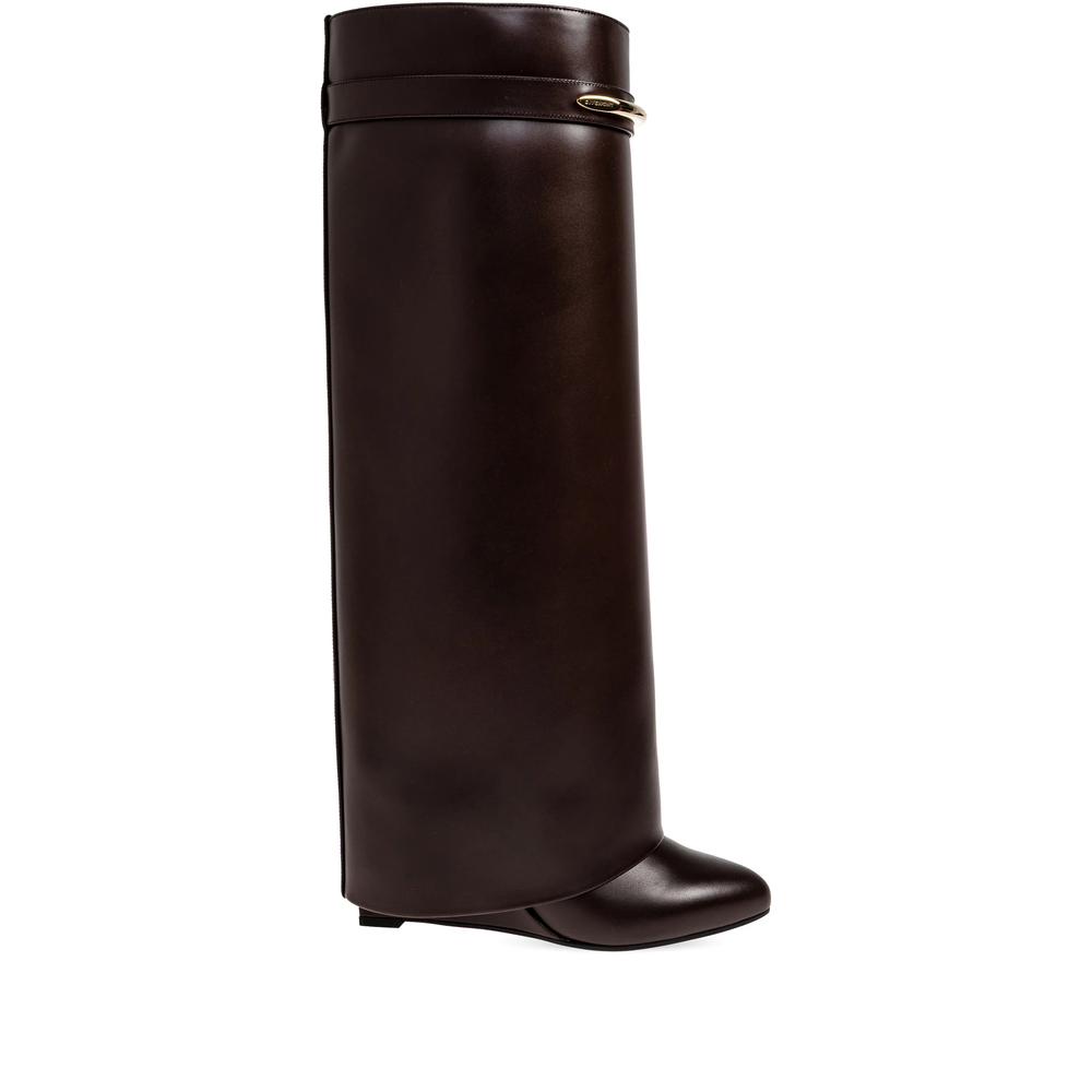 Givenchy Shark Pinch Leather Knee-high Boots