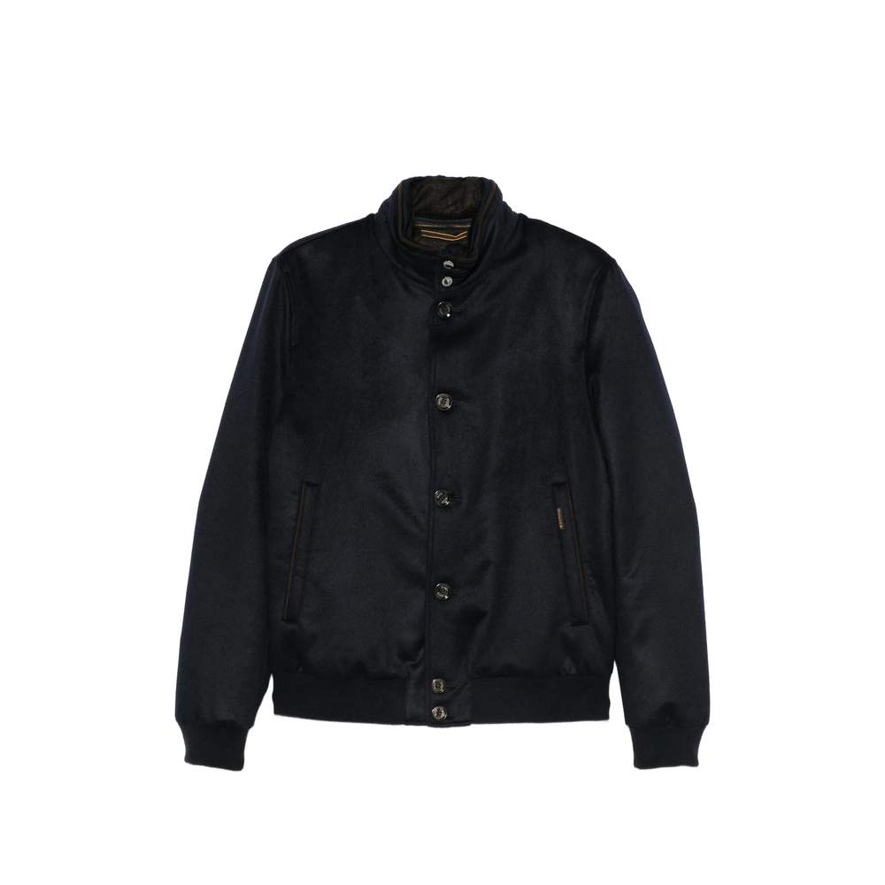 Button-Fastening Bomber Jacket