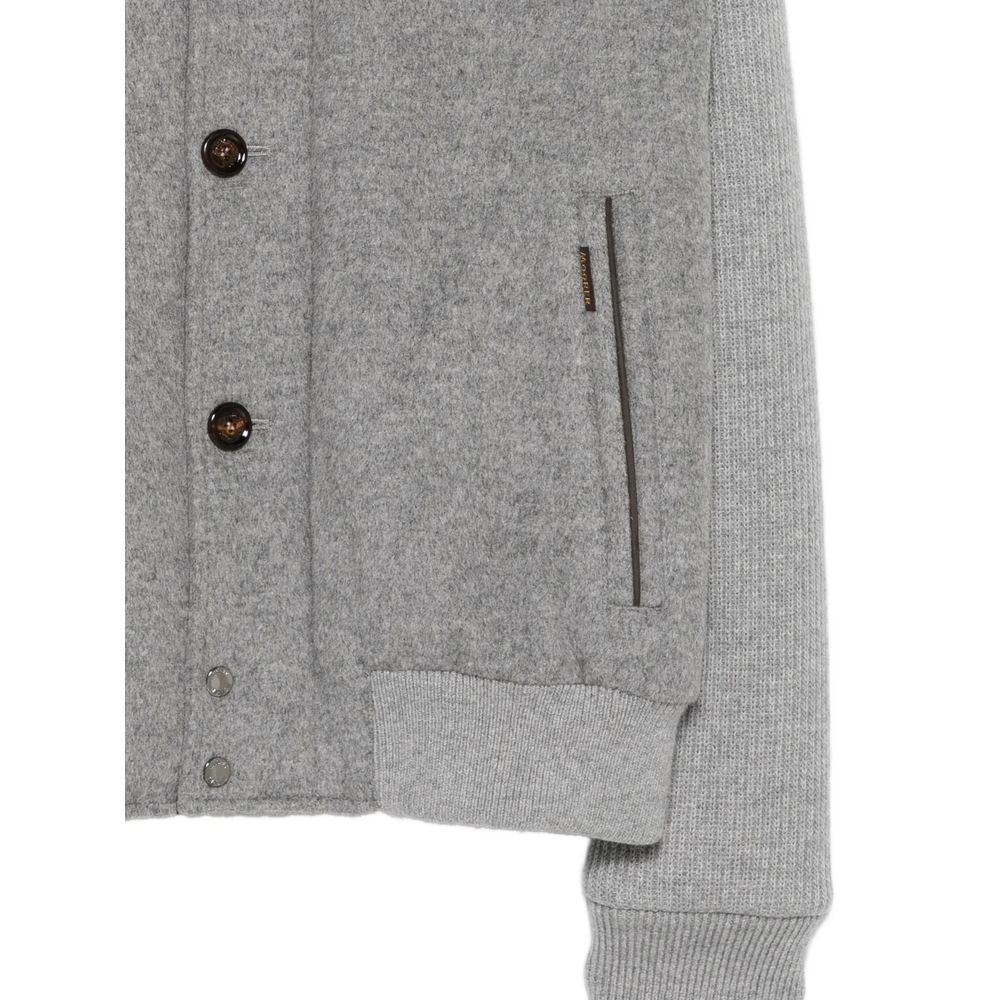 Faux-Fur Collar Panelled Bomber Jacket