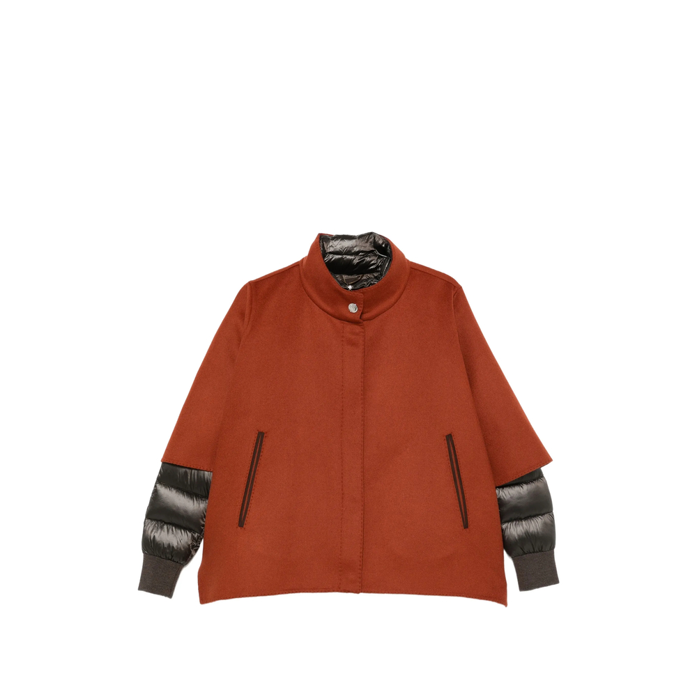 High-Neck Cape Jacket