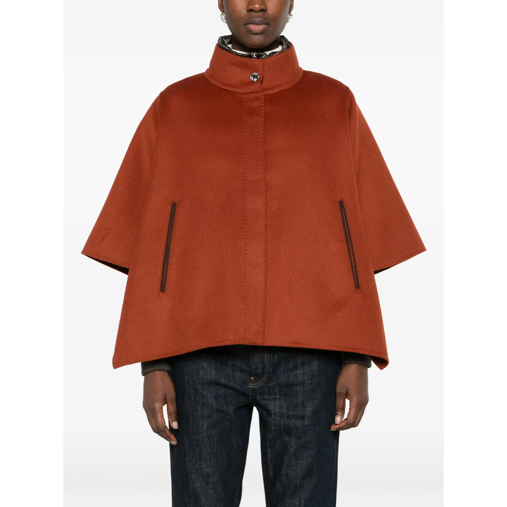 High-Neck Cape Jacket